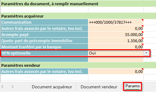 NFN optionnel