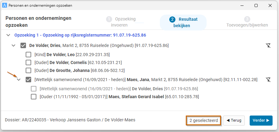 2geselecteeerd