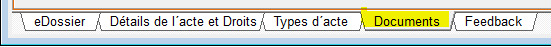 onglet Documents